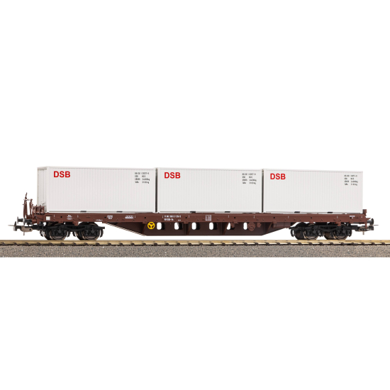 Wagon towarowy kontenerowy typ Rs z ładunkiem 3x 20' DSR PIKO 24527 H0